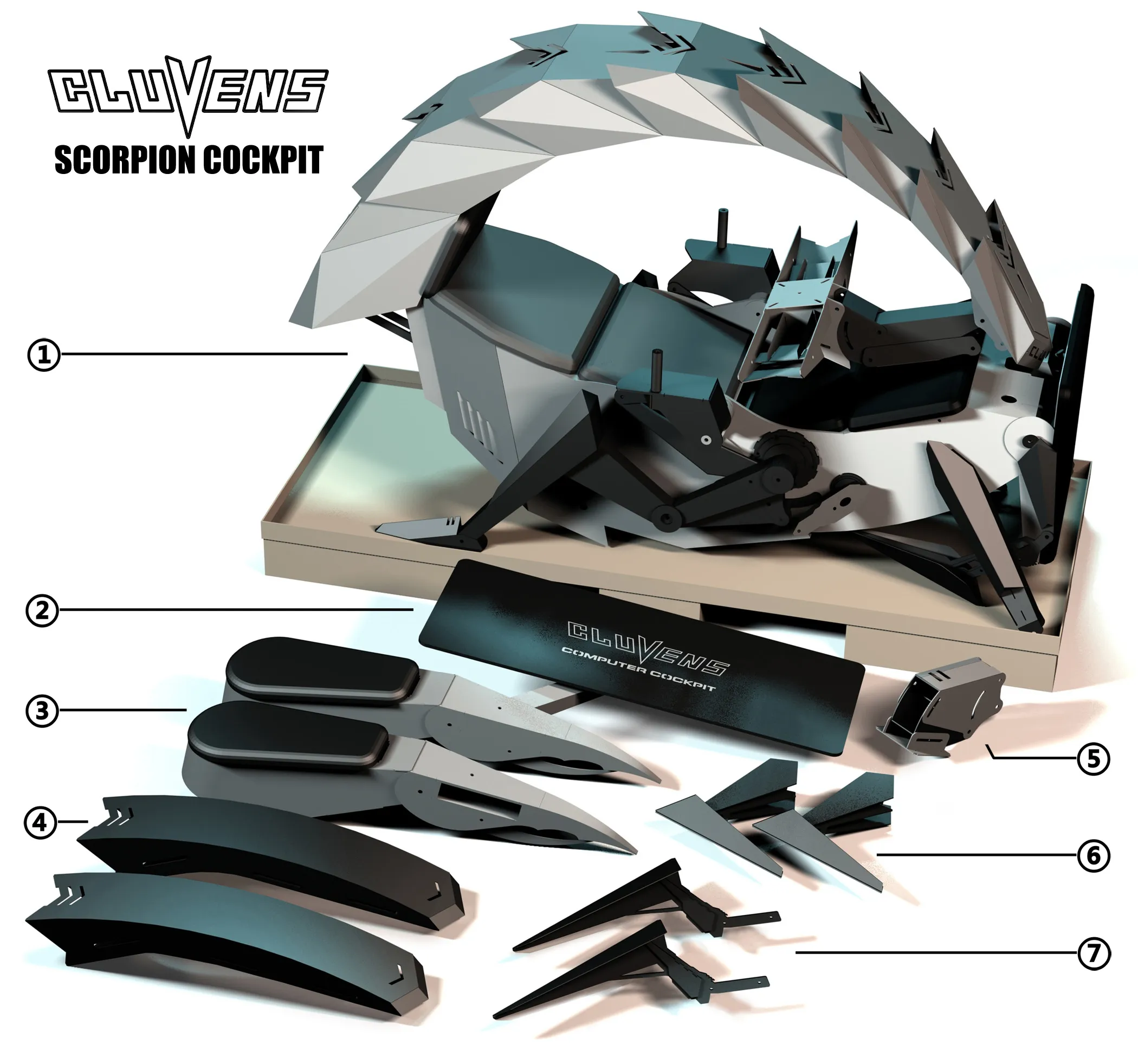 Scorpion ergonomic gaming chair with customizable RGB lighting for esports